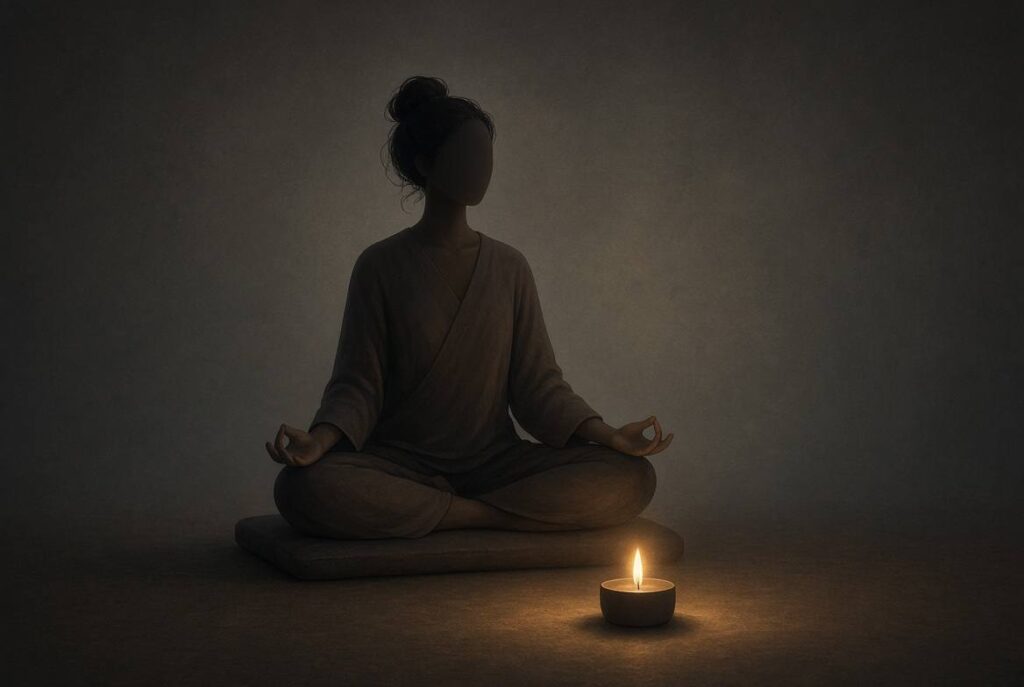 Meditasyon yapan kişi – dikkat eğitimi ve hafıza